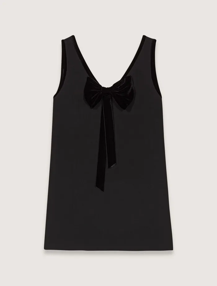 Dresses Women Maje Pinafore Dress With Velvet Collar Black
