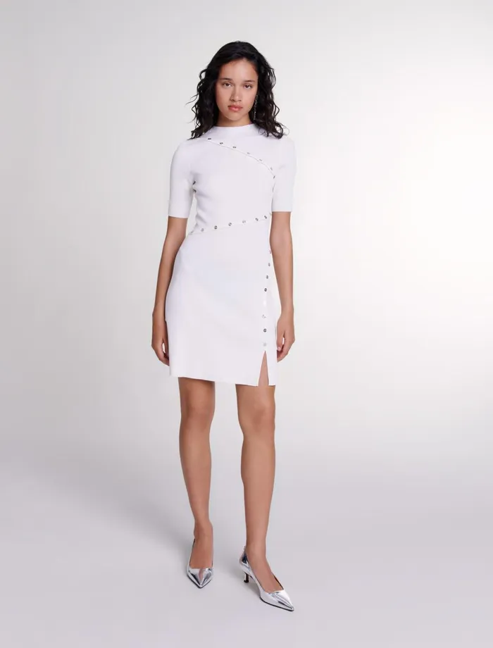 Dresses Women Maje Short Knit Dress White