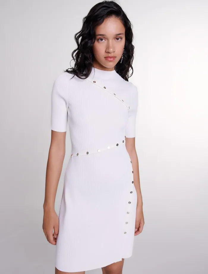 Dresses Women Maje Short Knit Dress White
