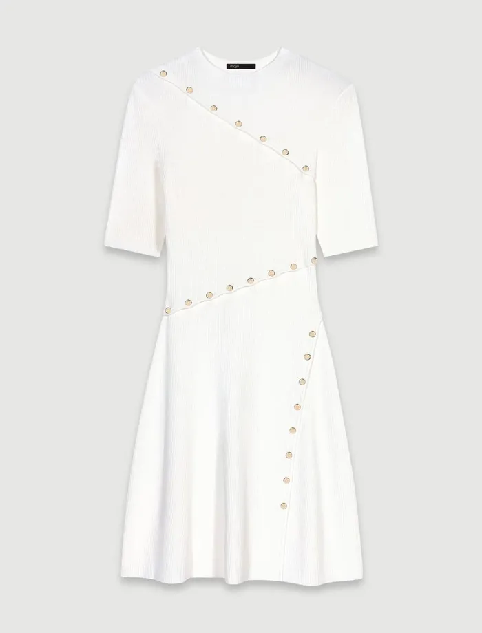 Dresses Women Maje Short Knit Dress White