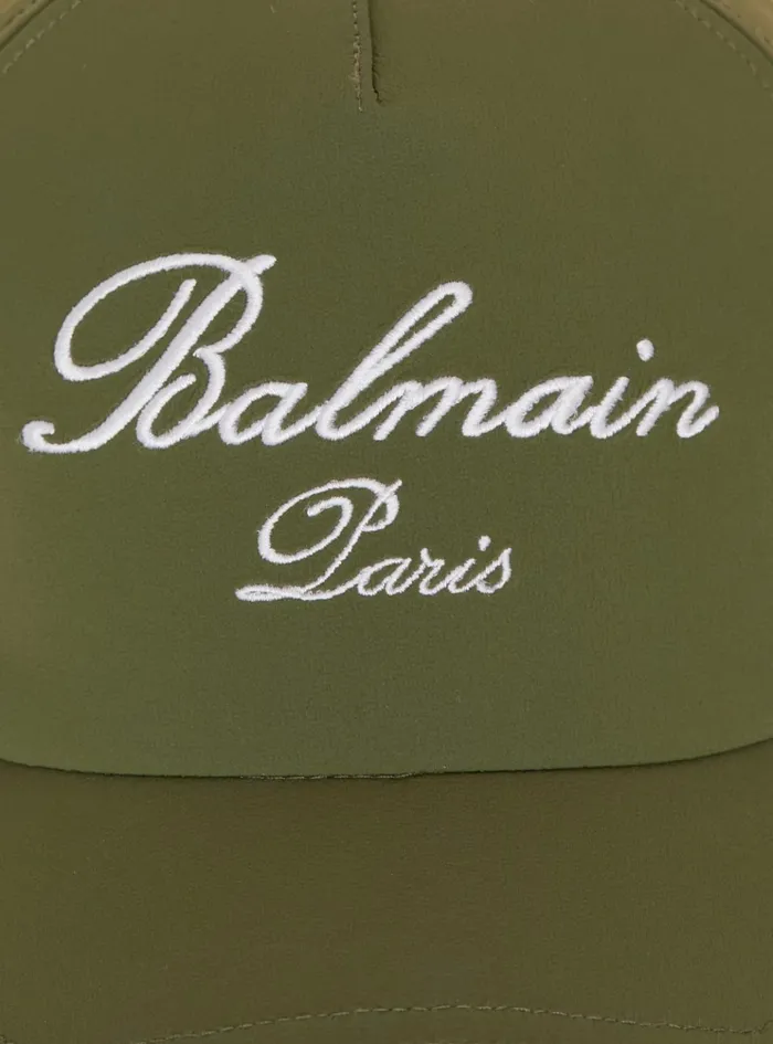Embroidered Paris Cap Khaki Men Balmain Hats And Caps