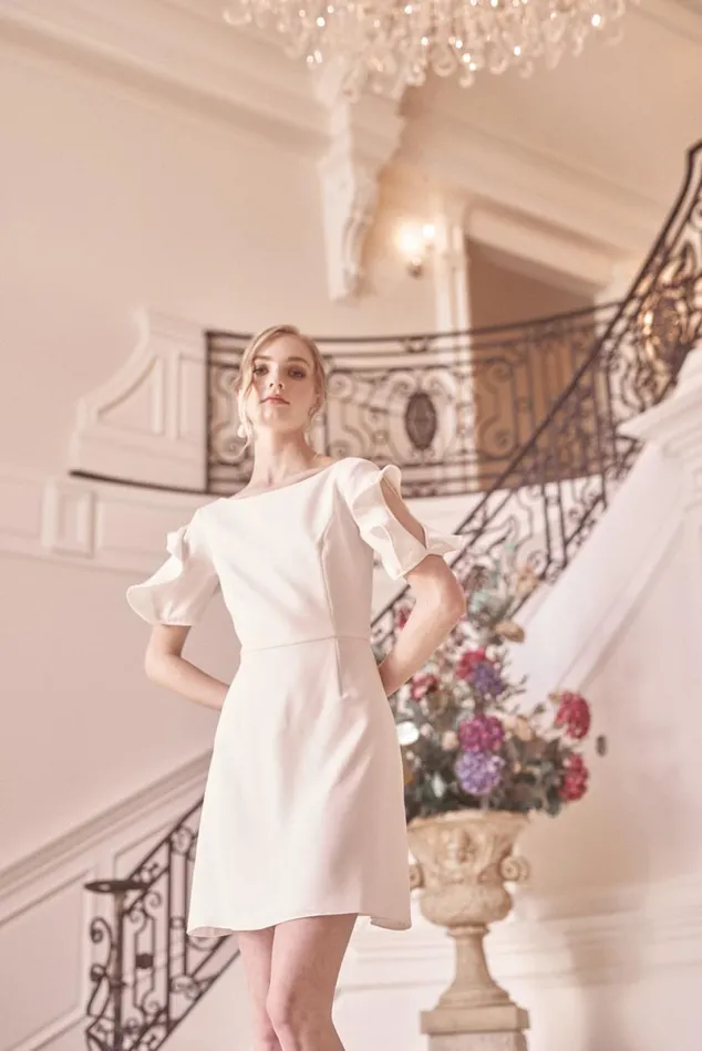 Engagement Party Women Sachin and Babi Harper Dress 8211 Off White