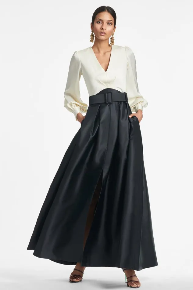 Evening Women Sachin and Babi Zoe Gown 8211 IvoryBlack