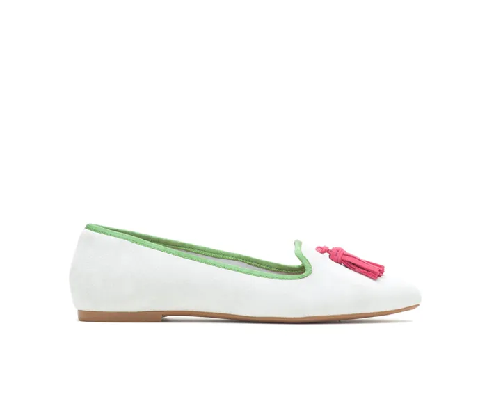 Flats and SlipOns Women Hush Puppies Sadie Tassel SlipOn Vapor Grey Suede