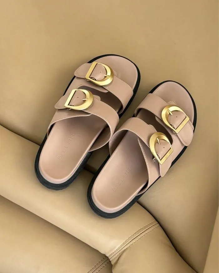 Flats Billini Sandals and Slides TAYO CASHEW
