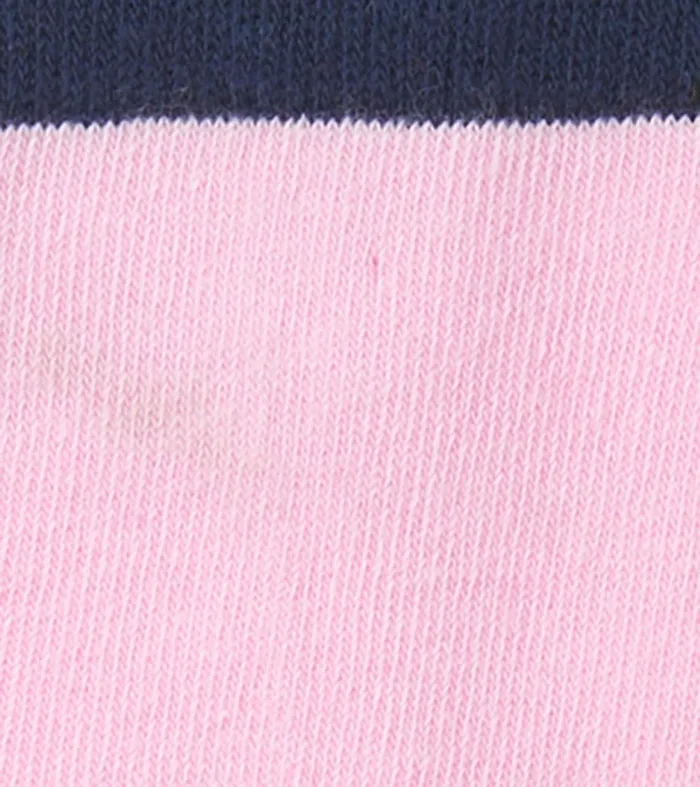 Footwear Girls Hatley Pink and Navy Crew Socks