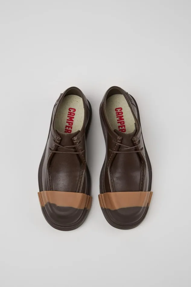 Formal Shoes Women Camper Junction Brown Leather Shoes Formal Shoes Women Camper Junction Brown Leather Shoes