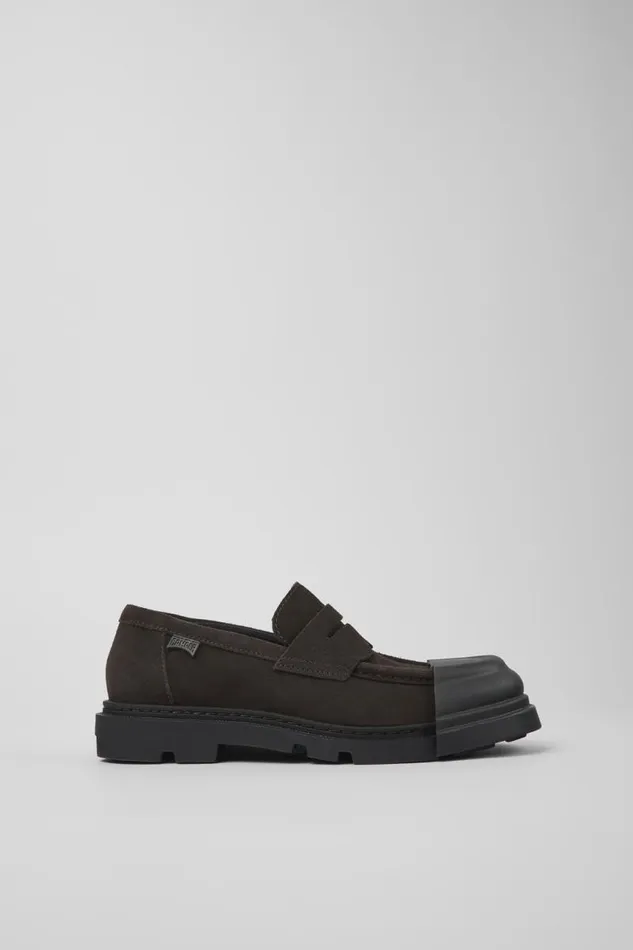 Formal Shoes Women Camper Junction Gray Nubuck Loafer Formal Shoes Women Camper Junction Gray Nubuck Loafer