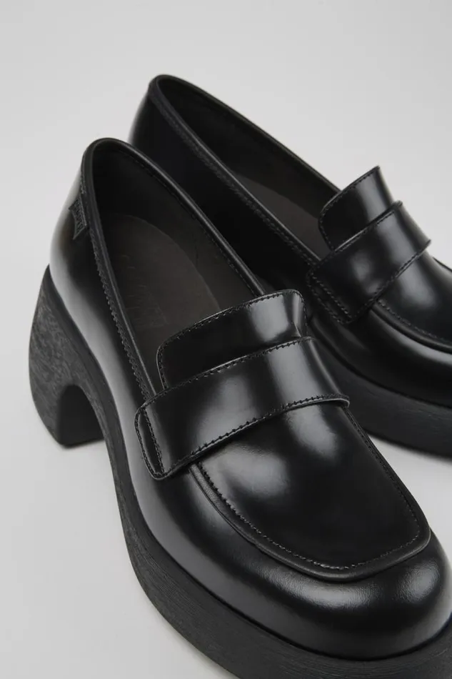 Formal Shoes Women Camper Thelma Black Leather Loafer