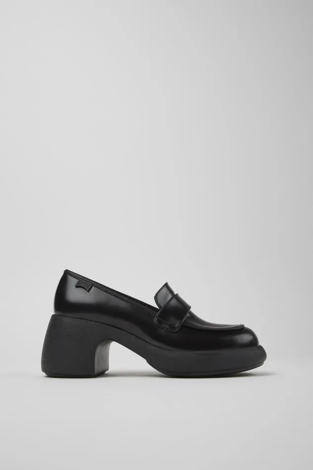 Formal Shoes Women Camper Thelma Black Leather Loafer Formal Shoes Women Camper Thelma Black Leather Loafer