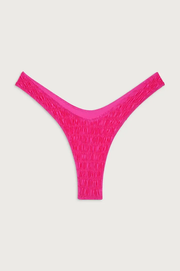 Frankies Bikinis Bikinis Women Full Moon Micro Shine Bikini Bottom Candy Pink