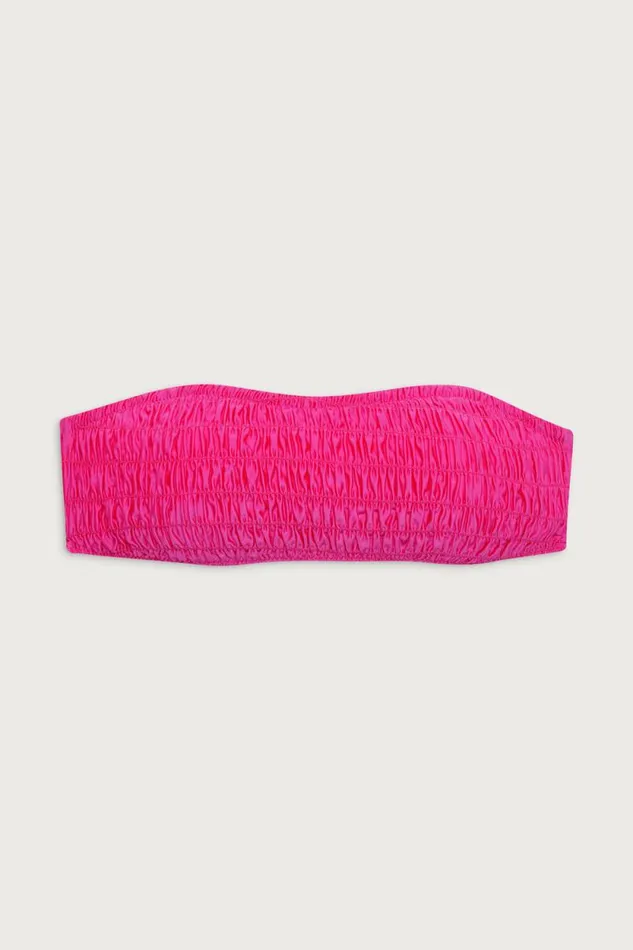 Frankies Bikinis Bikinis Women Rosabella Bandeau Shine Bikini Top Candy Pink