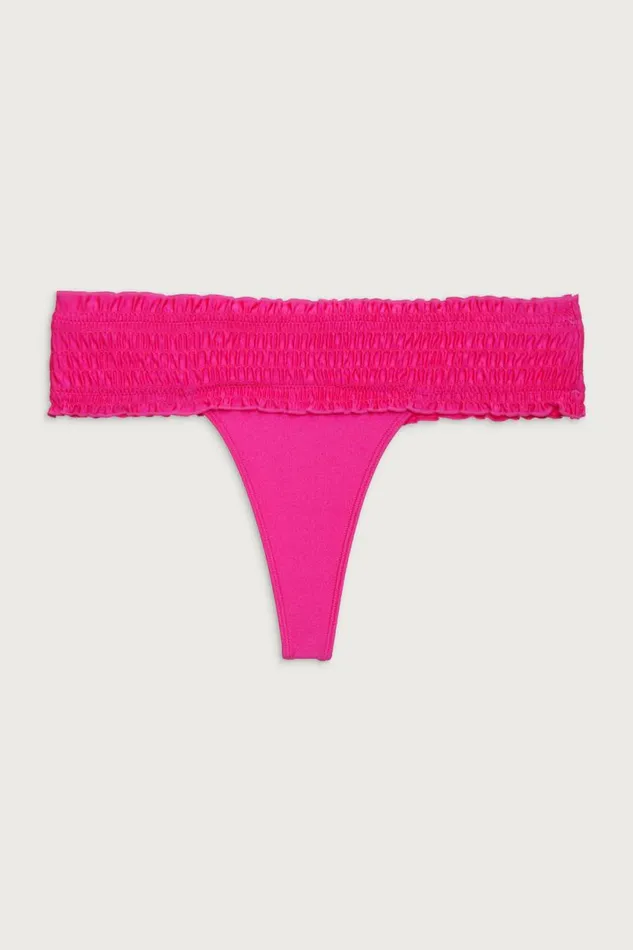 Frankies Bikinis Bikinis Women Sofia Micro Shine Bikini Bottom Candy Pink