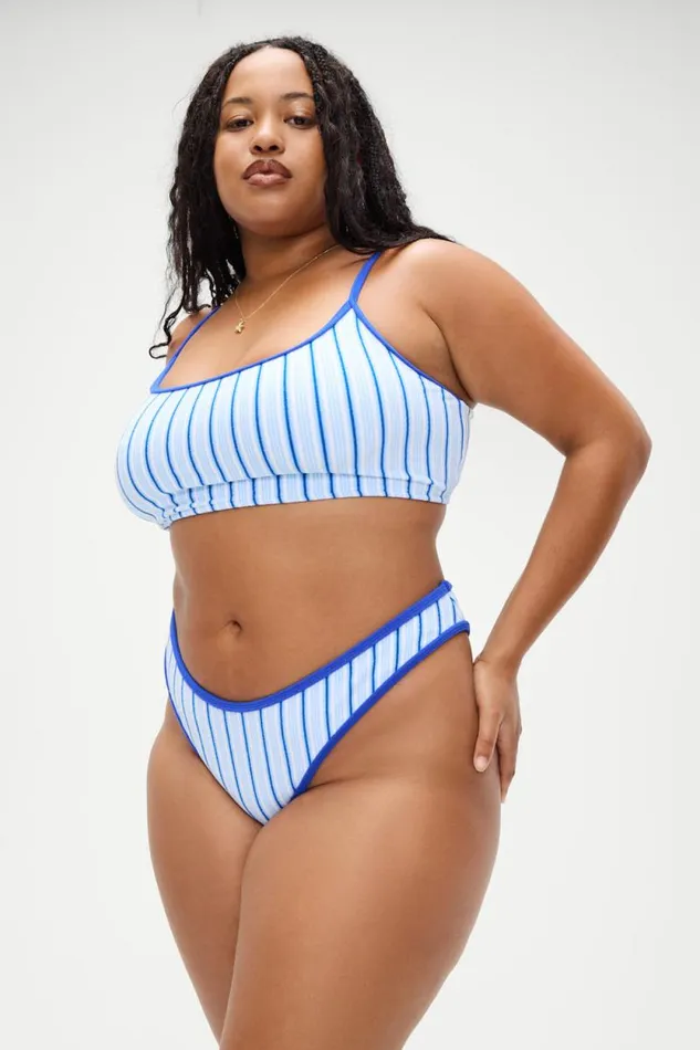 Frankies Bikinis Bikinis Women X DJERF AVENUE Bay View Bralette Bikini Top Seaside Stripe