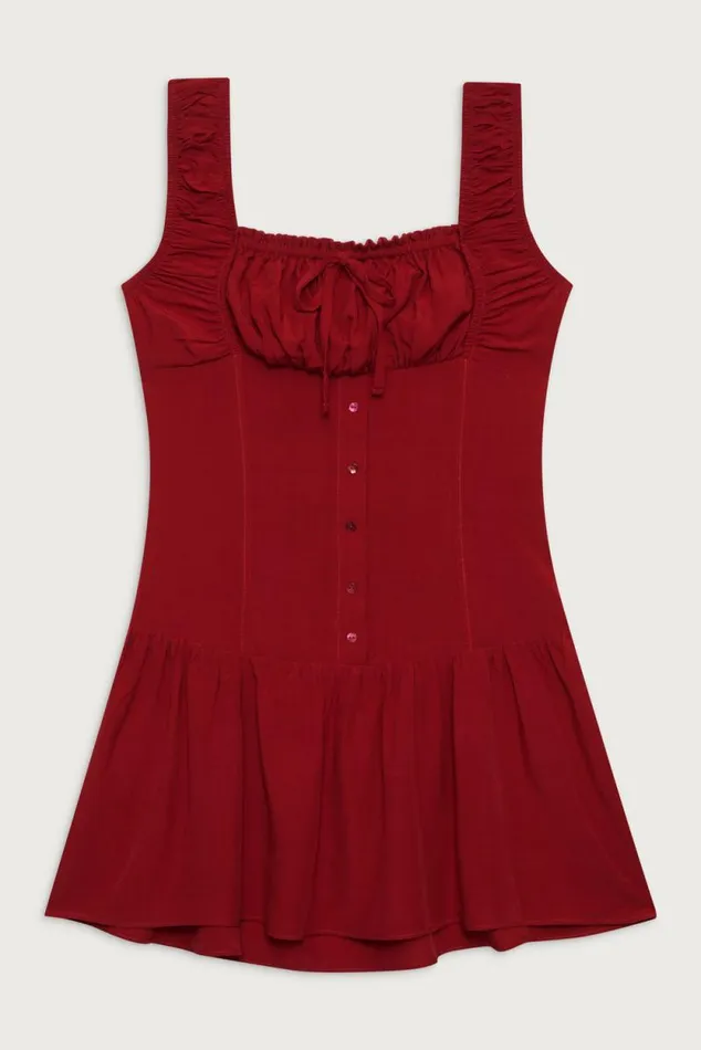 Frankies Bikinis Dresses Women Christa Ruffle Mini Dress Romance