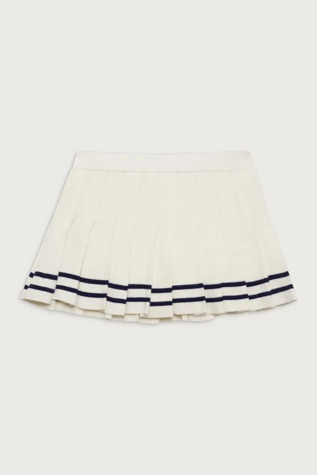 Frankies Bikinis Matching Sets Women Honeymoon Knit Pleated Skort Sugar