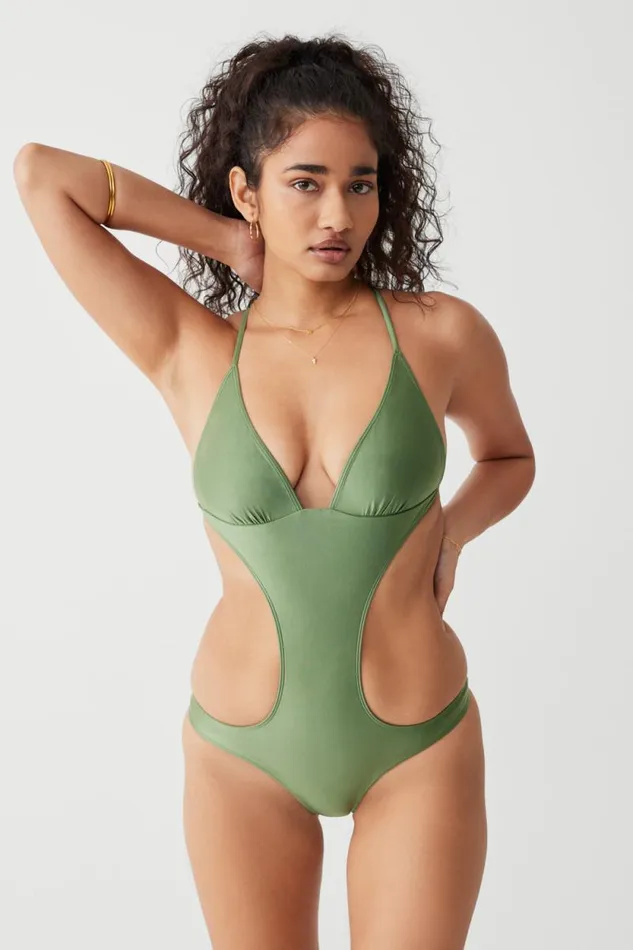 Frankies Bikinis One Pieces Women Cruise Monokini One Piece Swimsuit Sea Moss