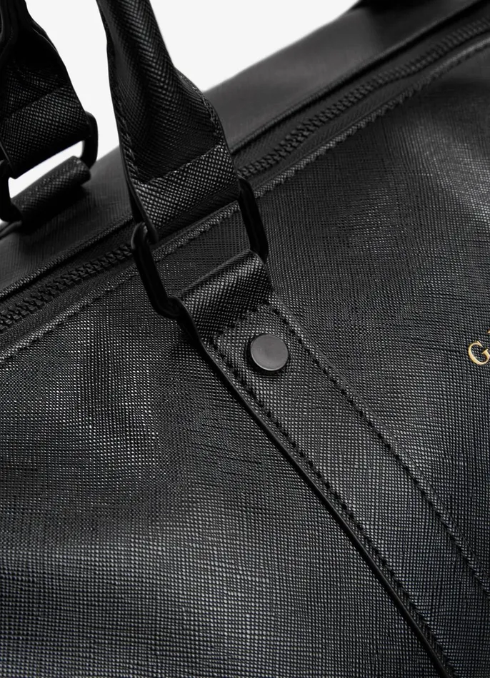 Gym King Accessories Men Faux Leather Holdall 8211 Black