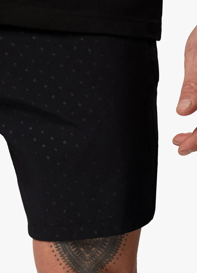 Gym King Cargos Men Rebellion AOP Cargo Shorts 8211 Black