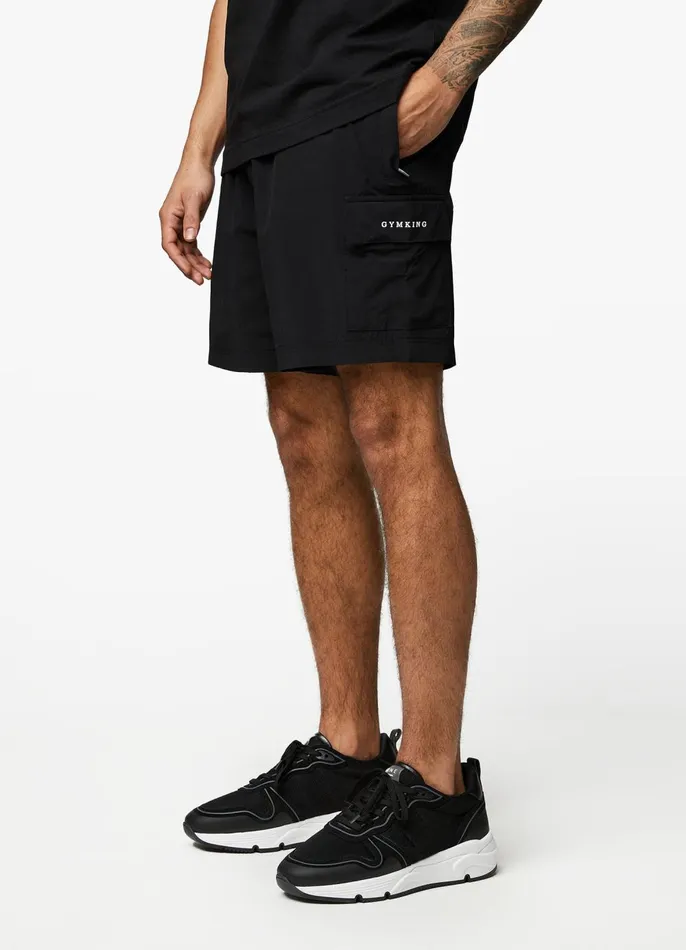 Gym King Cargos Men Utility Woven Cargo Short 8211 Black