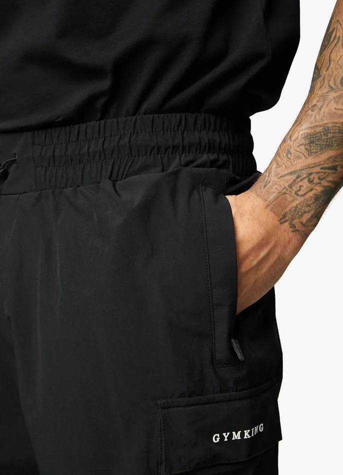 Gym King Cargos Men Utility Woven Cargo Short 8211 Black