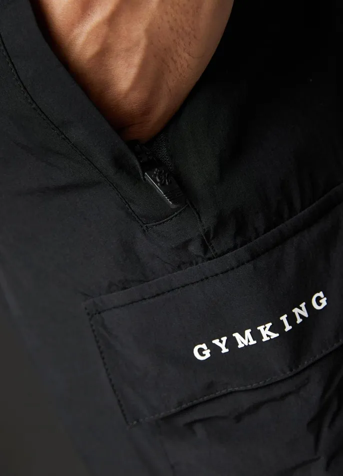 Gym King Cargos Men Utility Woven Cargo Short 8211 Black