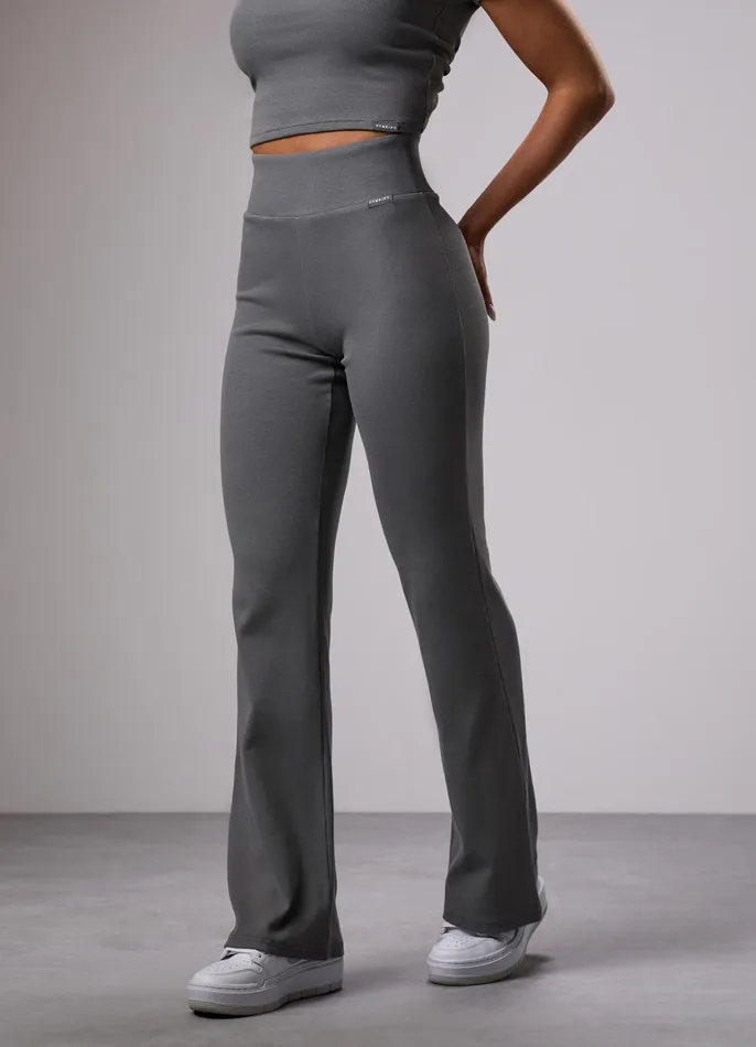 Gym King CoOrds Women 365 Rib Flared Legging 8211 Dark Sage