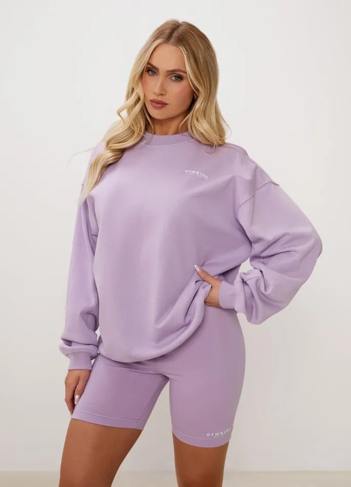 Gym King CoOrds Women Established Crew 8211 Lilac