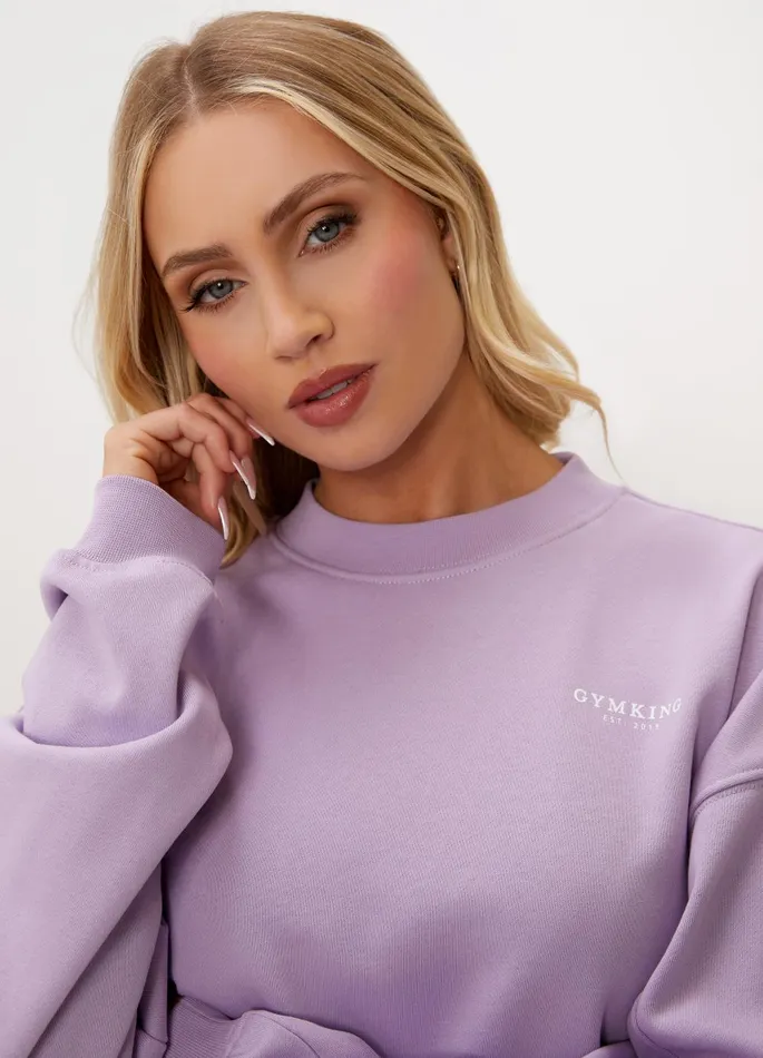 Gym King CoOrds Women Established Crew 8211 Lilac