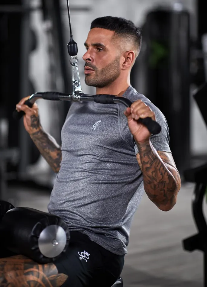 Gym King Gymwear Men Energy Grindle Tee 8211 Grey Marl