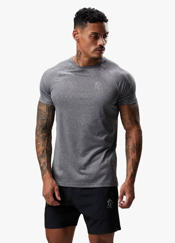 Gym King Gymwear Men Energy Grindle Tee 8211 Grey Marl