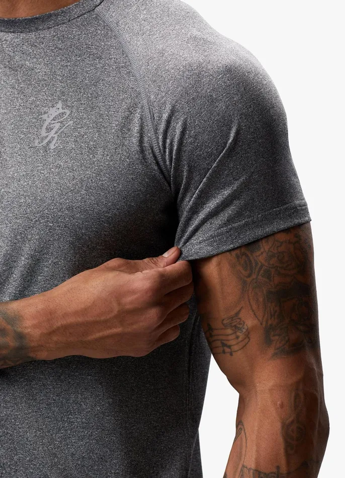 Gym King Gymwear Men Energy Grindle Tee 8211 Grey Marl
