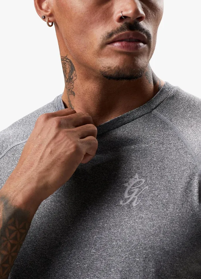 Gym King Gymwear Men Energy Grindle Tee 8211 Grey Marl