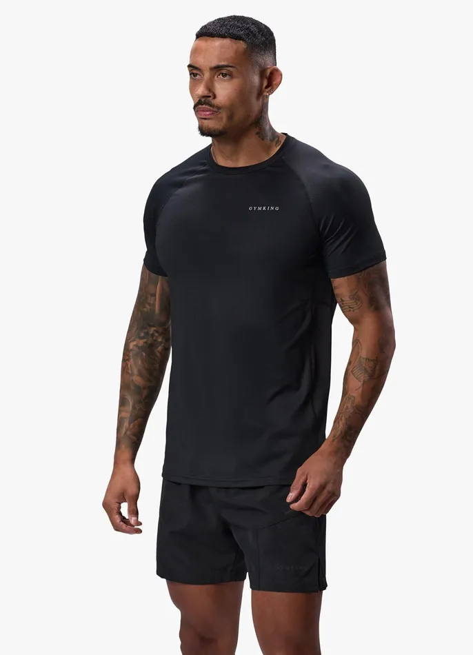 Gym King Gymwear Men Energy Linear Tee 8211 Black