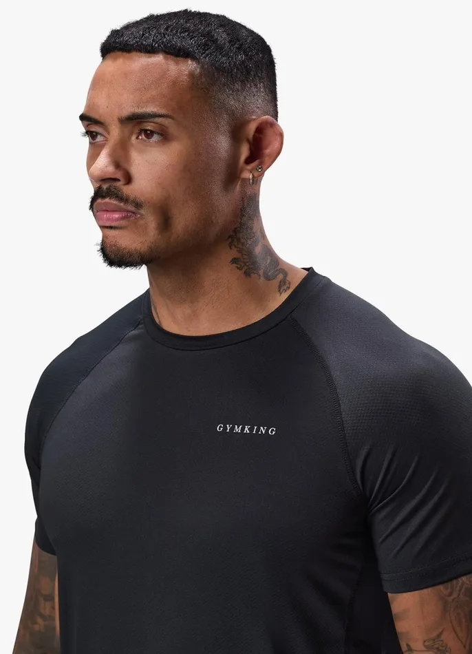 Gym King Gymwear Men Energy Linear Tee 8211 Black