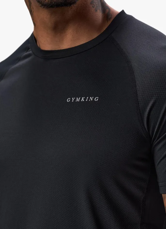 Gym King Gymwear Men Energy Linear Tee 8211 Black