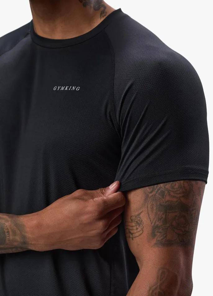 Gym King Gymwear Men Energy Linear Tee 8211 Black