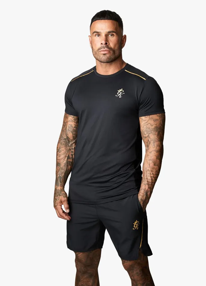 Gym King Gymwear Men Flex Tee 8211 BlackGold