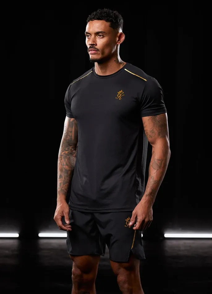 Gym King Gymwear Men Flex Tee 8211 BlackGold