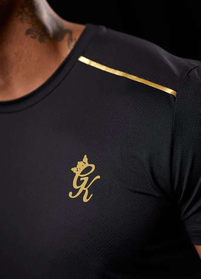 Gym King Gymwear Men Flex Tee 8211 BlackGold