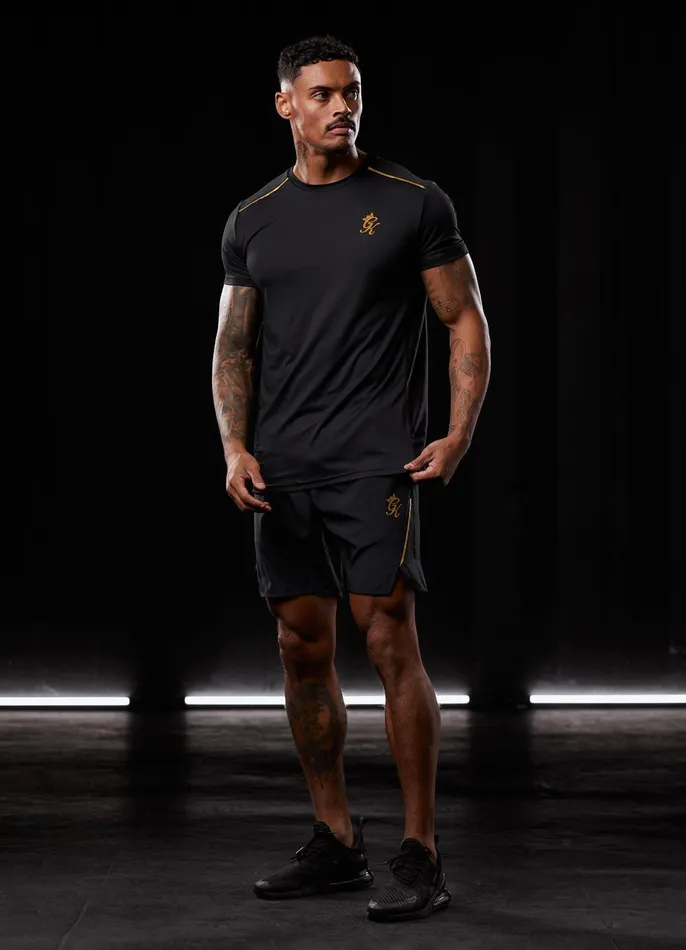 Gym King Gymwear Men Flex Tee 8211 BlackGold