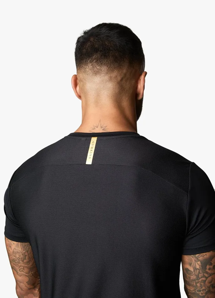 Gym King Gymwear Men Flex Tee 8211 BlackGold