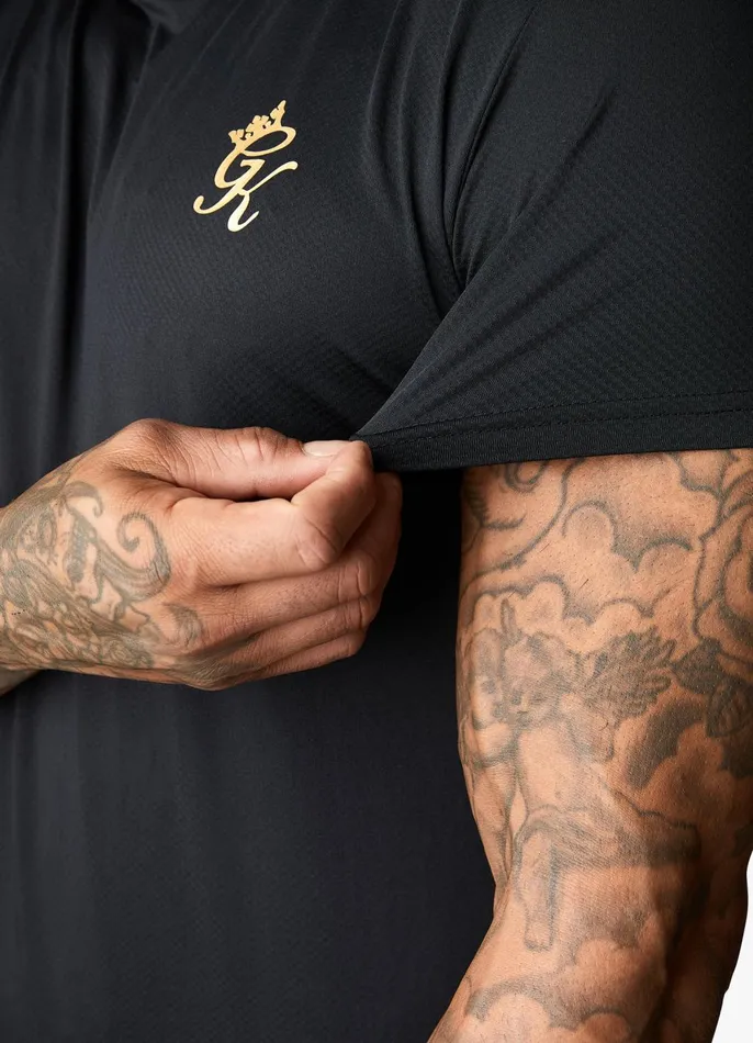 Gym King Gymwear Men Flex Tee 8211 BlackGold