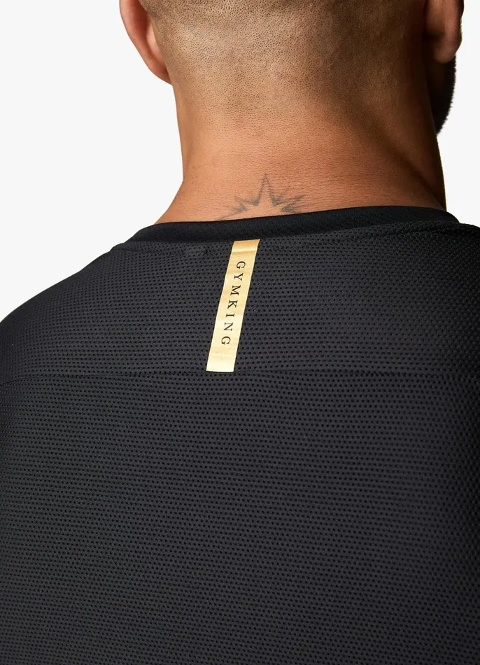 Gym King Gymwear Men Flex Tee 8211 BlackGold