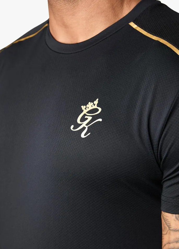 Gym King Gymwear Men Flex Tee 8211 BlackGold