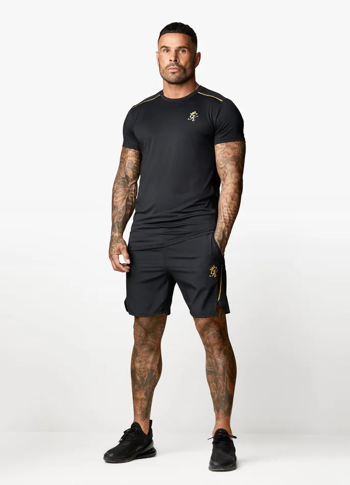 Gym King Gymwear Men Flex Tee 8211 BlackGold