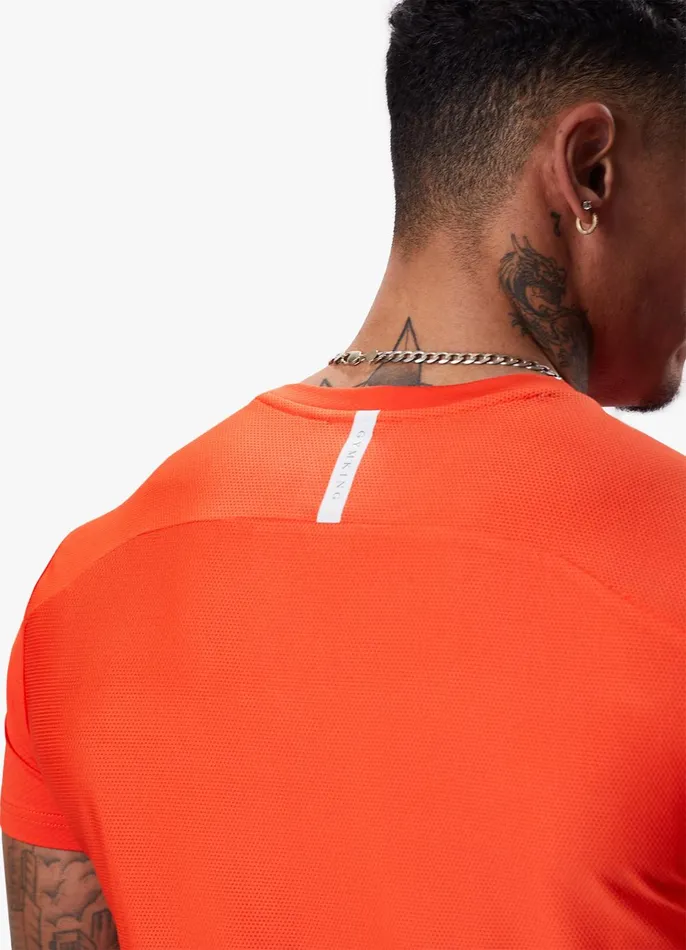 Gym King Gymwear Men Flex Tee 8211 Chilli RedWhite