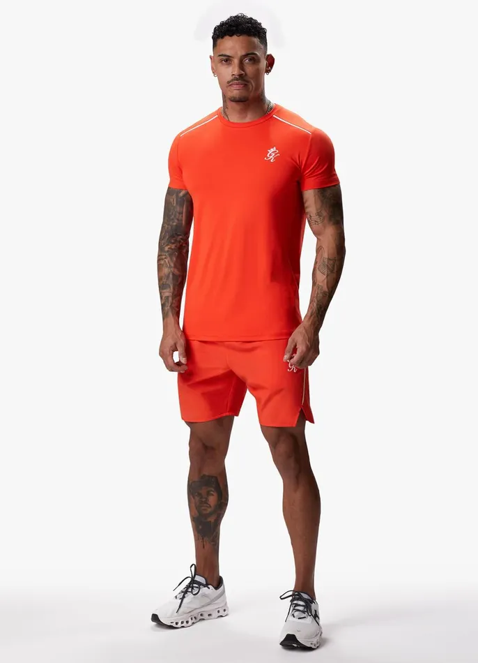 Gym King Gymwear Men Flex Tee 8211 Chilli RedWhite