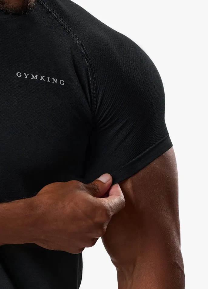 Gym King Gymwear Men Seamless Tee 8211 Black