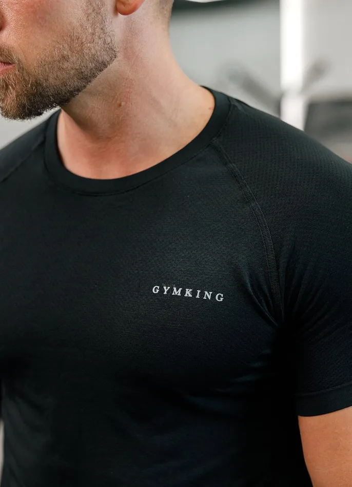 Gym King Gymwear Men Seamless Tee 8211 Black